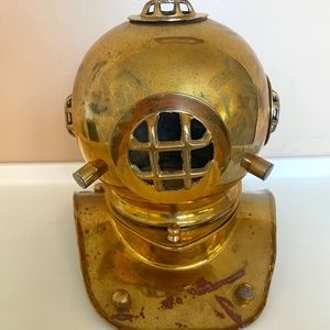 Vintage Brass Diving Helmet Light